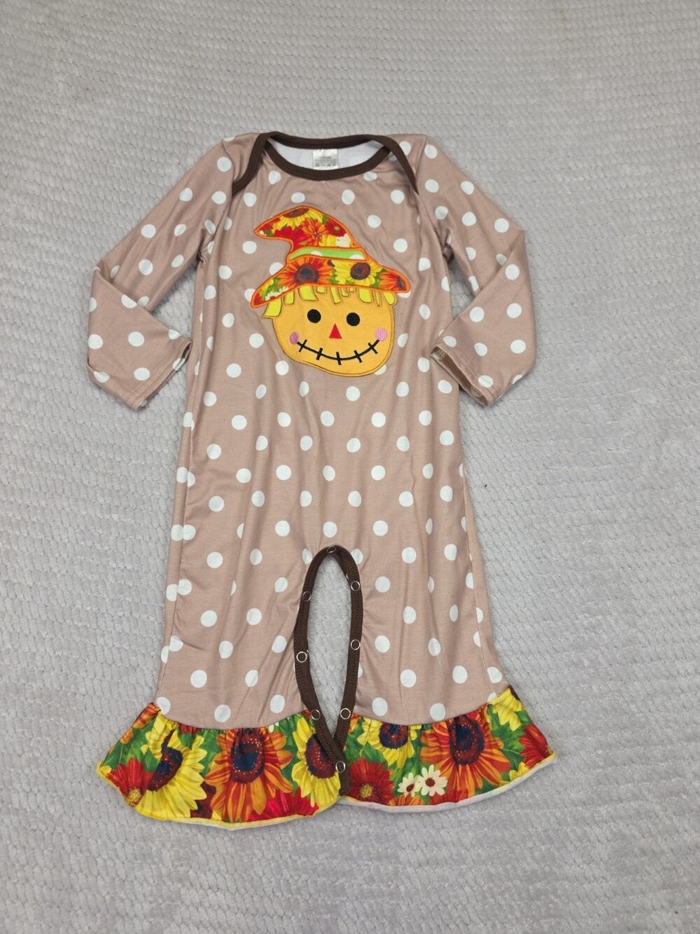 Scarecrow Jumper Girls 12/18 Months Belled Bottom Polka Dots